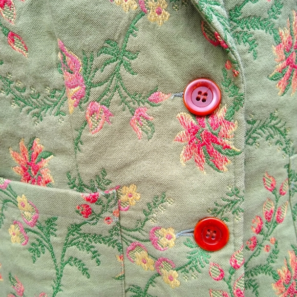 Cabi Floral Embroidered Blazer Jacket Sz S - Picture 5 of 11